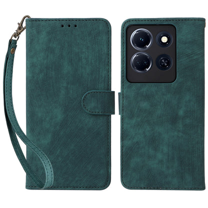 For Infinix Note 30 5G X6711 RFID Blocking Cover Leather Wallet Stand Phone Case with Strap