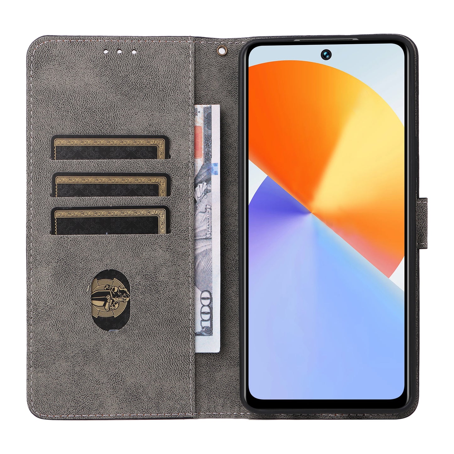 For Infinix Note 30 5G X6711 RFID Blocking Cover Leather Wallet Stand Phone Case with Strap