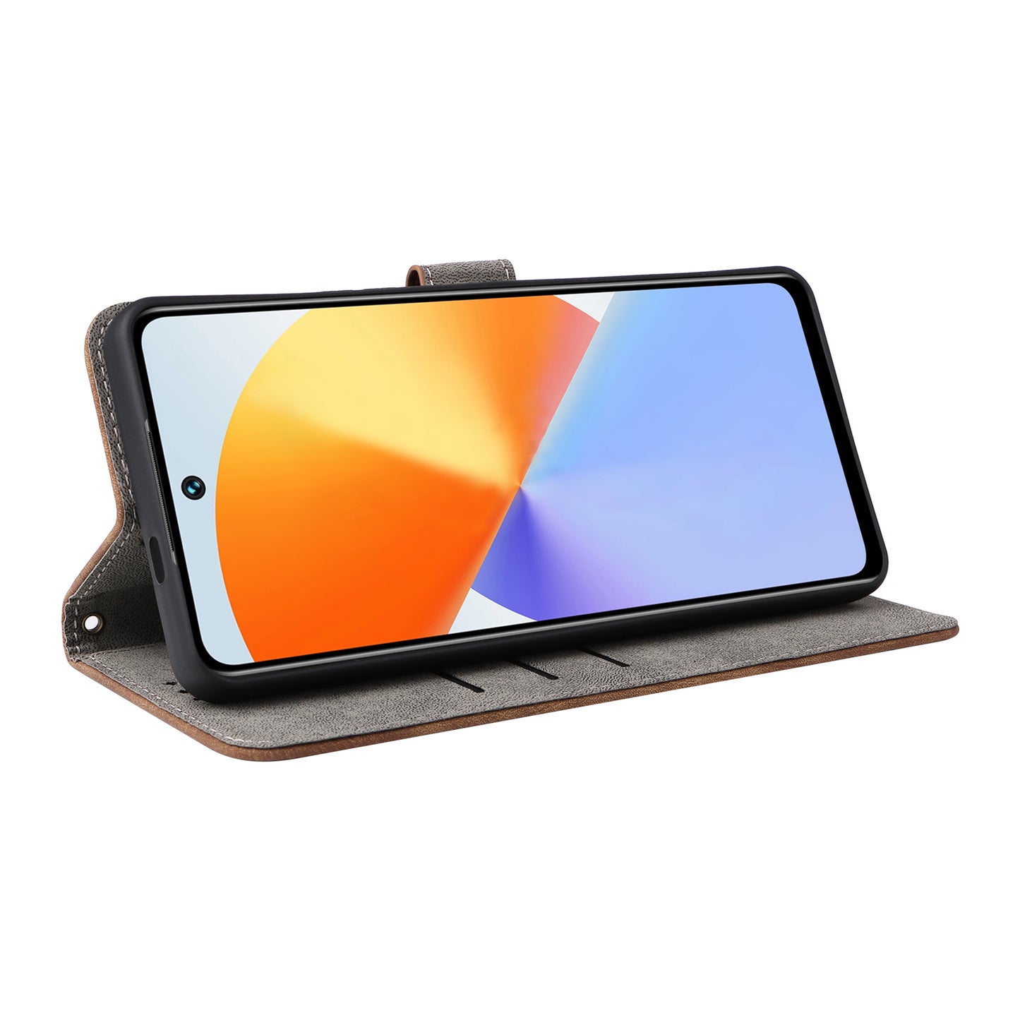 For Infinix Note 30 5G X6711 RFID Blocking Cover Leather Wallet Stand Phone Case with Strap