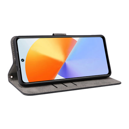 For Infinix Note 30 VIP 5G X6710 RFID Blocking Wallet Phone Cover Leather Stand Case with Strap