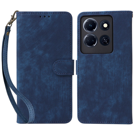 For Infinix Note 30 VIP 5G X6710 RFID Blocking Wallet Phone Cover Leather Stand Case with Strap