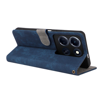 For Infinix Note 30 VIP 5G X6710 RFID Blocking Wallet Phone Cover Leather Stand Case with Strap