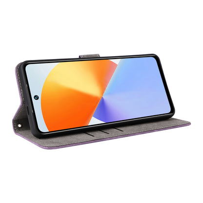 For Infinix Note 30 VIP 5G X6710 RFID Blocking Wallet Phone Cover Leather Stand Case with Strap