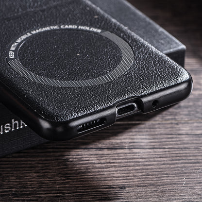 For Motorola Razr 40 5G Magnetic Phone Case PU Leather+PC Hard Cover Compatible with Magsafe