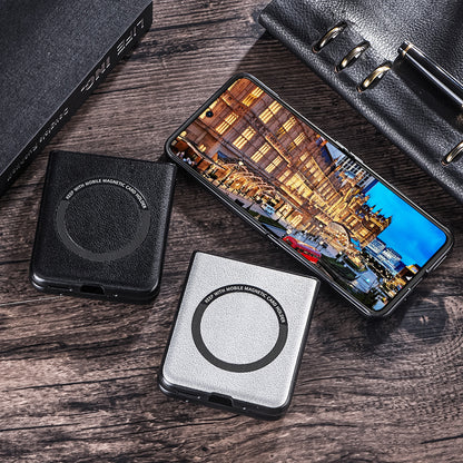 For Motorola Razr 40 5G Magnetic Phone Case PU Leather+PC Hard Cover Compatible with Magsafe