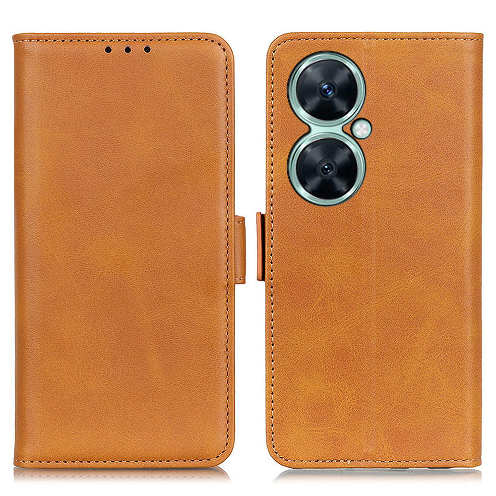 For Huawei Nova 11i / Enjoy 60 Pro / Maimang 20 Cowhide Texture Phone Case PU Leather Wallet Stand Cover