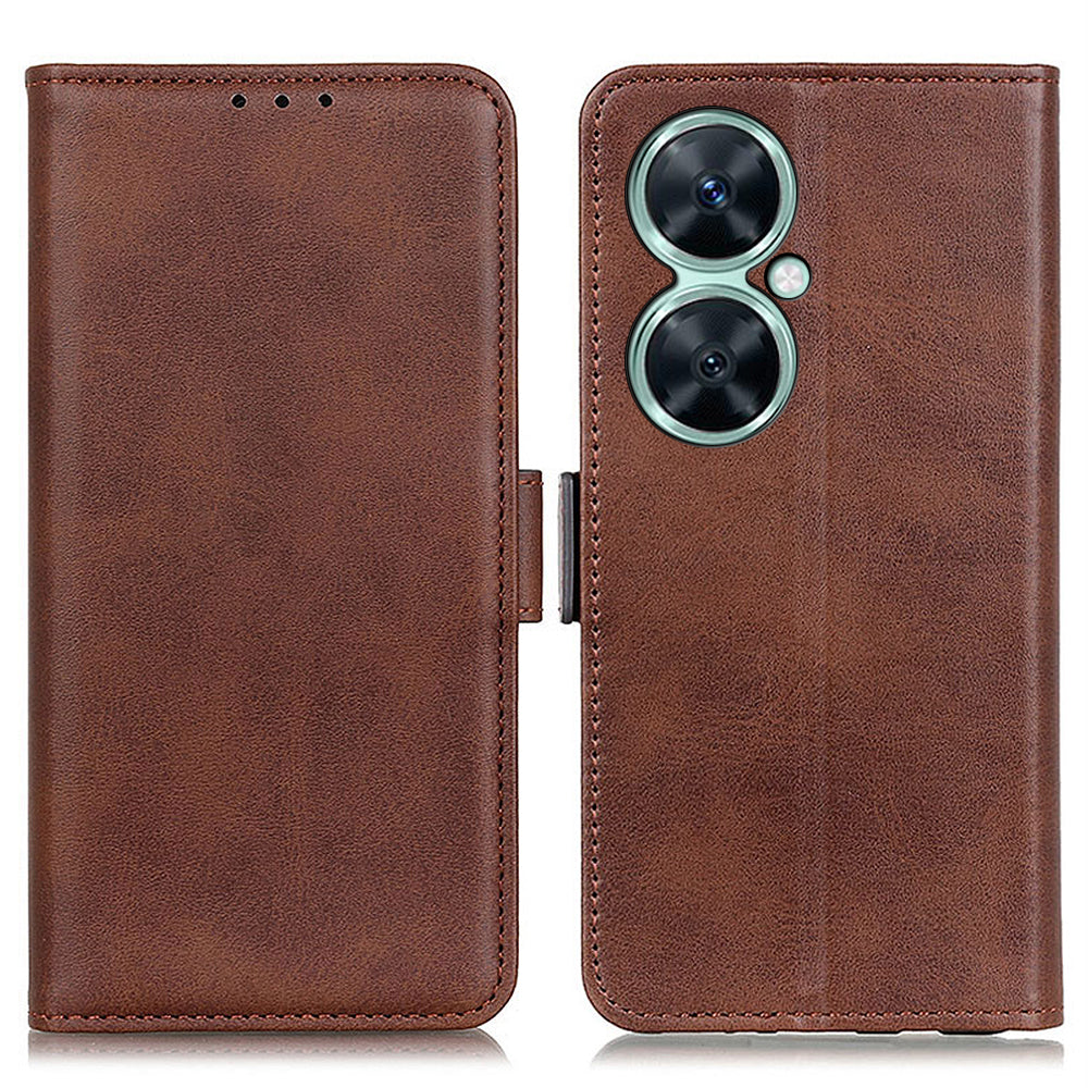 For Huawei Nova 11i / Enjoy 60 Pro / Maimang 20 Cowhide Texture Phone Case PU Leather Wallet Stand Cover