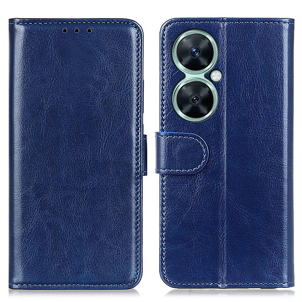 For Huawei Nova 11i / Enjoy 60 Pro / Maimang 20 Phone Leather Case Stand Wallet Crazy Horse Texture Cover