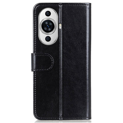 For Huawei nova 11 Flip Wallet Case Crazy Horse Texture PU Leather Stand Phone Cover