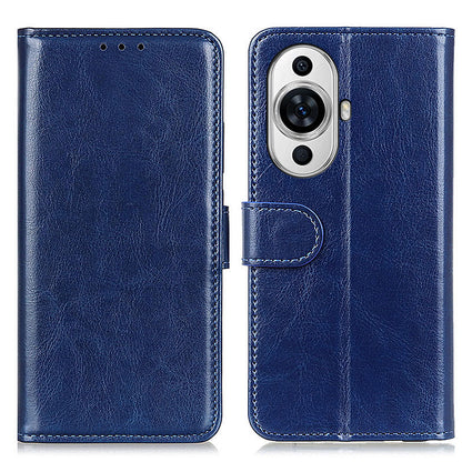 For Huawei nova 11 Flip Wallet Case Crazy Horse Texture PU Leather Stand Phone Cover