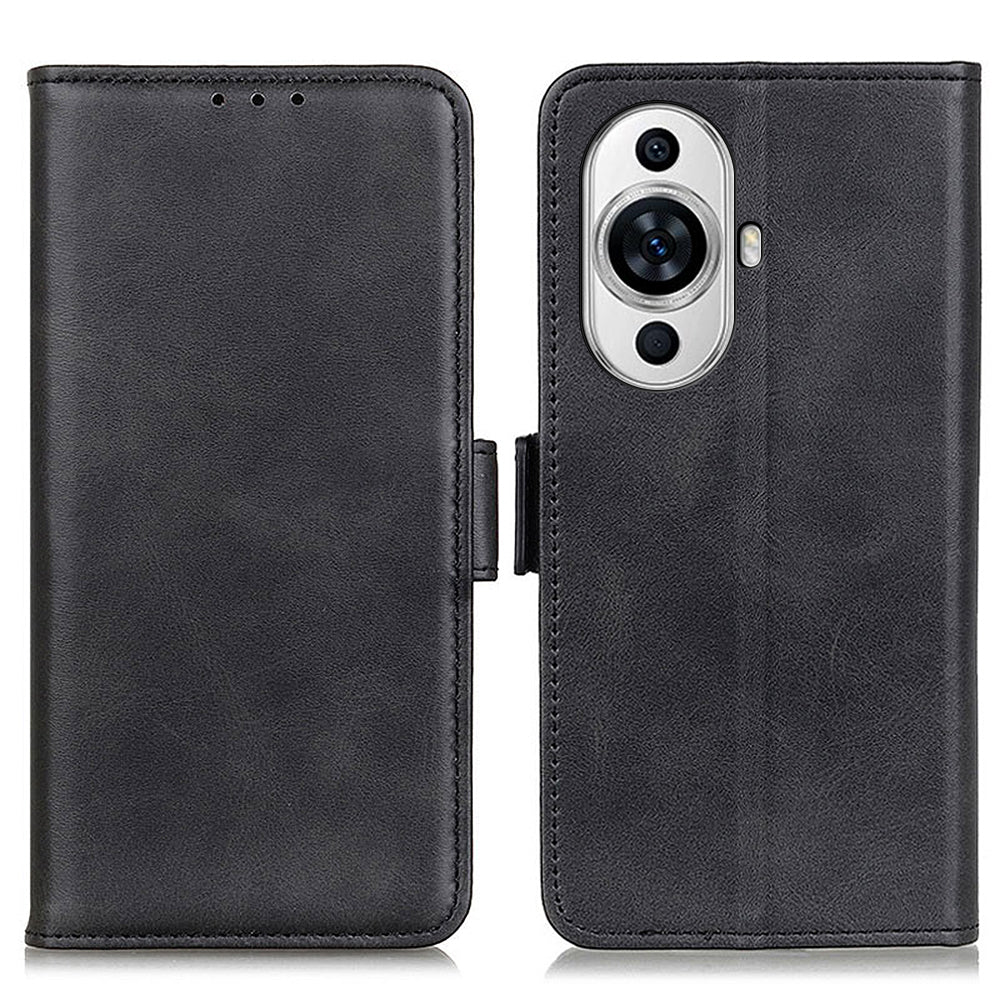 For Huawei nova 11 Dustproof Cell Phone Cover Cowhide Texture PU Leather Wallet Stand Phone Case Shell