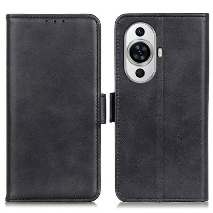 For Huawei nova 11 Dustproof Cell Phone Cover Cowhide Texture PU Leather Wallet Stand Phone Case Shell