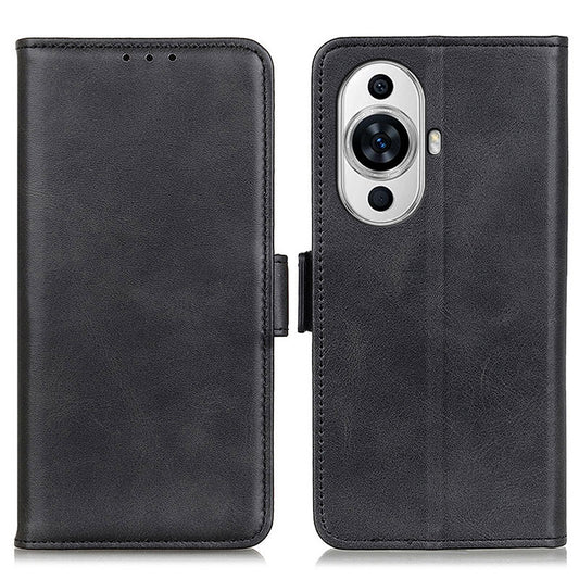 For Huawei nova 11 Dustproof Cell Phone Cover Cowhide Texture PU Leather Wallet Stand Phone Case Shell