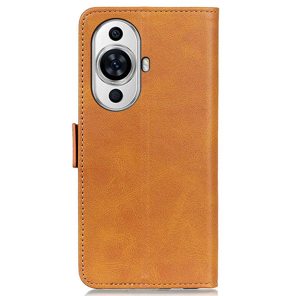 For Huawei nova 11 Dustproof Cell Phone Cover Cowhide Texture PU Leather Wallet Stand Phone Case Shell