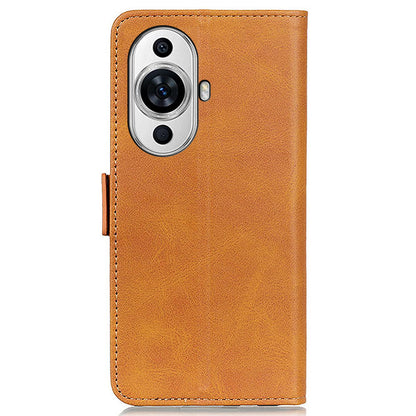 For Huawei nova 11 Dustproof Cell Phone Cover Cowhide Texture PU Leather Wallet Stand Phone Case Shell