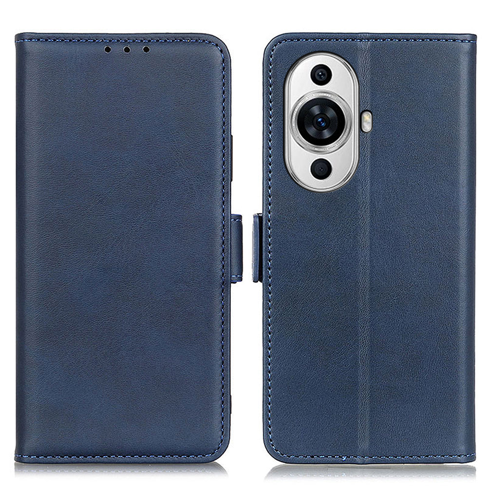 For Huawei nova 11 Dustproof Cell Phone Cover Cowhide Texture PU Leather Wallet Stand Phone Case Shell