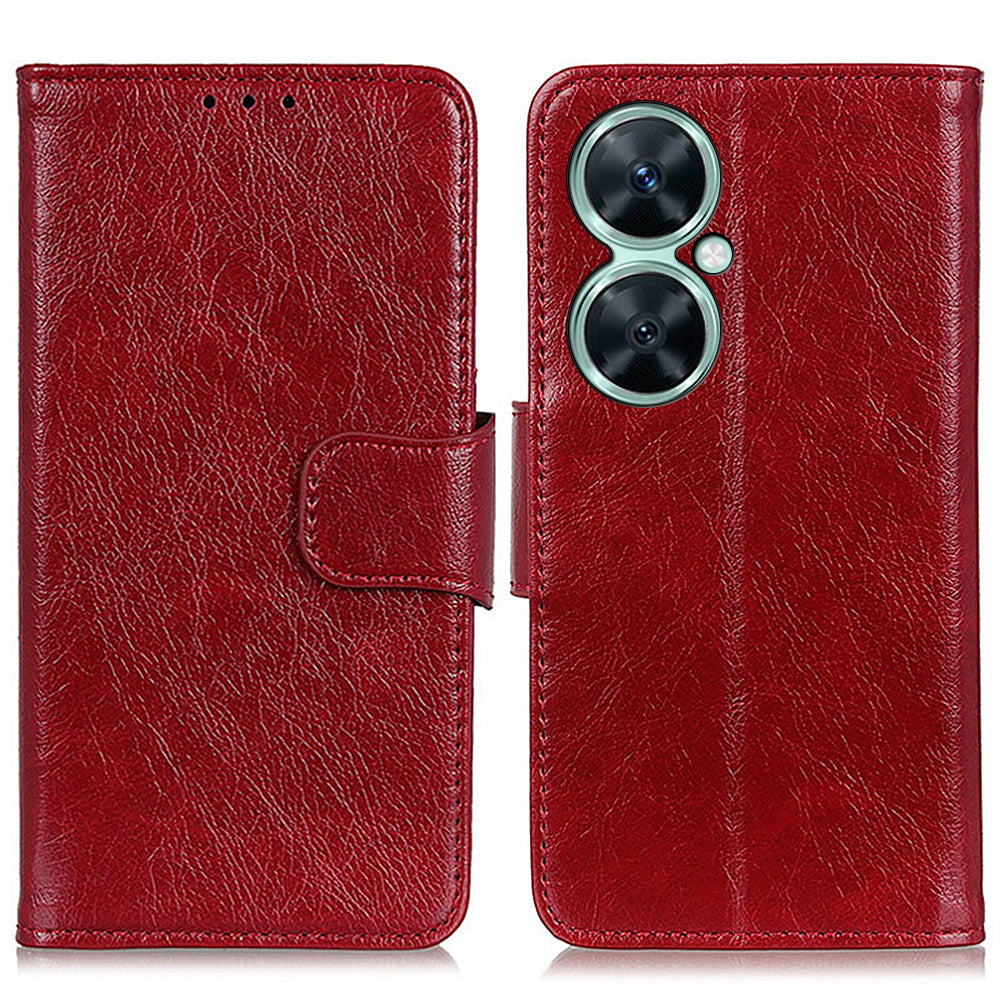 For Huawei Nova 11i / Enjoy 60 Pro / Maimang 20 Wallet Phone Case Nappa Texture Stand Split Leather Cover