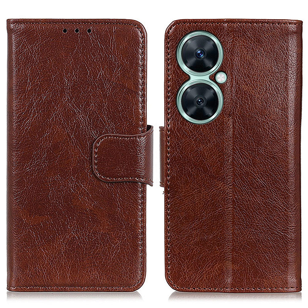 For Huawei Nova 11i / Enjoy 60 Pro / Maimang 20 Wallet Phone Case Nappa Texture Stand Split Leather Cover