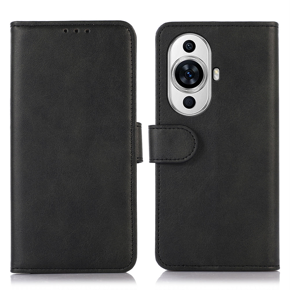 For Huawei nova 11 Cell Phone Stand Wallet Case Cowhide Texture PU Leather Phone Cover