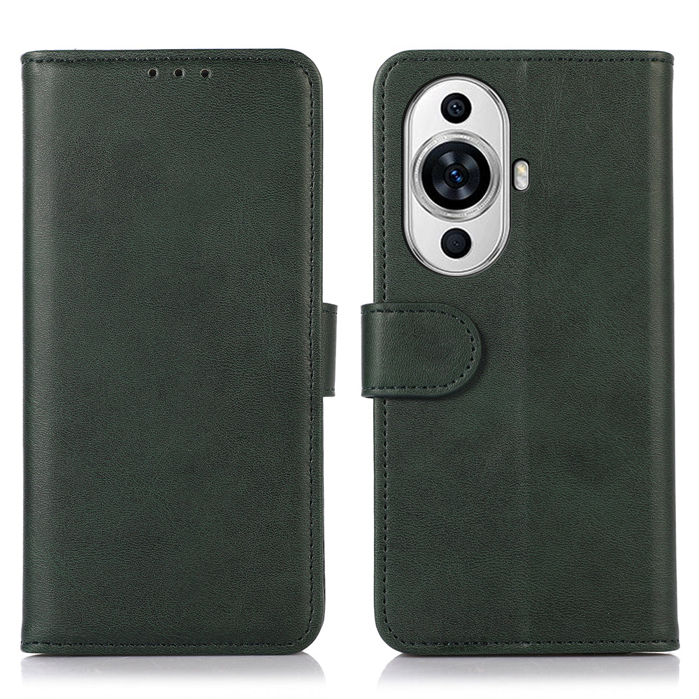 For Huawei nova 11 Cell Phone Stand Wallet Case Cowhide Texture PU Leather Phone Cover