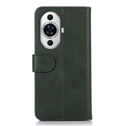 For Huawei nova 11 Cell Phone Stand Wallet Case Cowhide Texture PU Leather Phone Cover