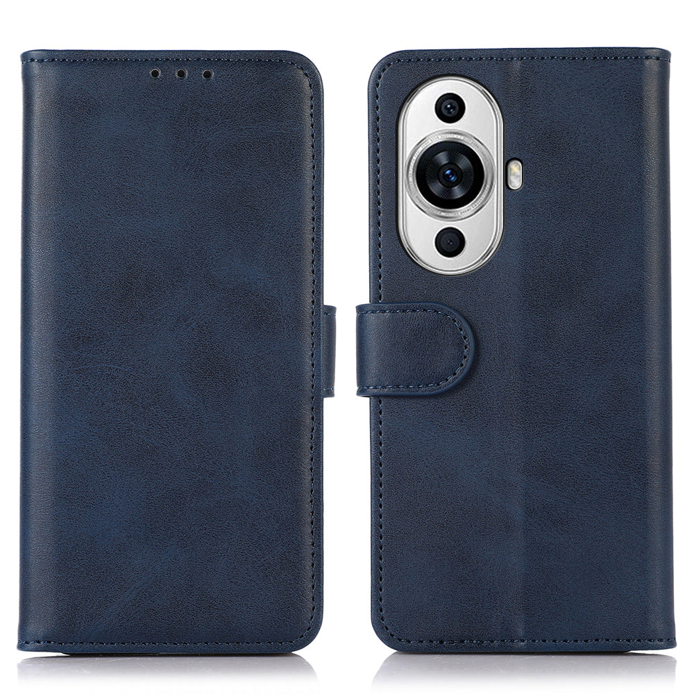 For Huawei nova 11 Cell Phone Stand Wallet Case Cowhide Texture PU Leather Phone Cover