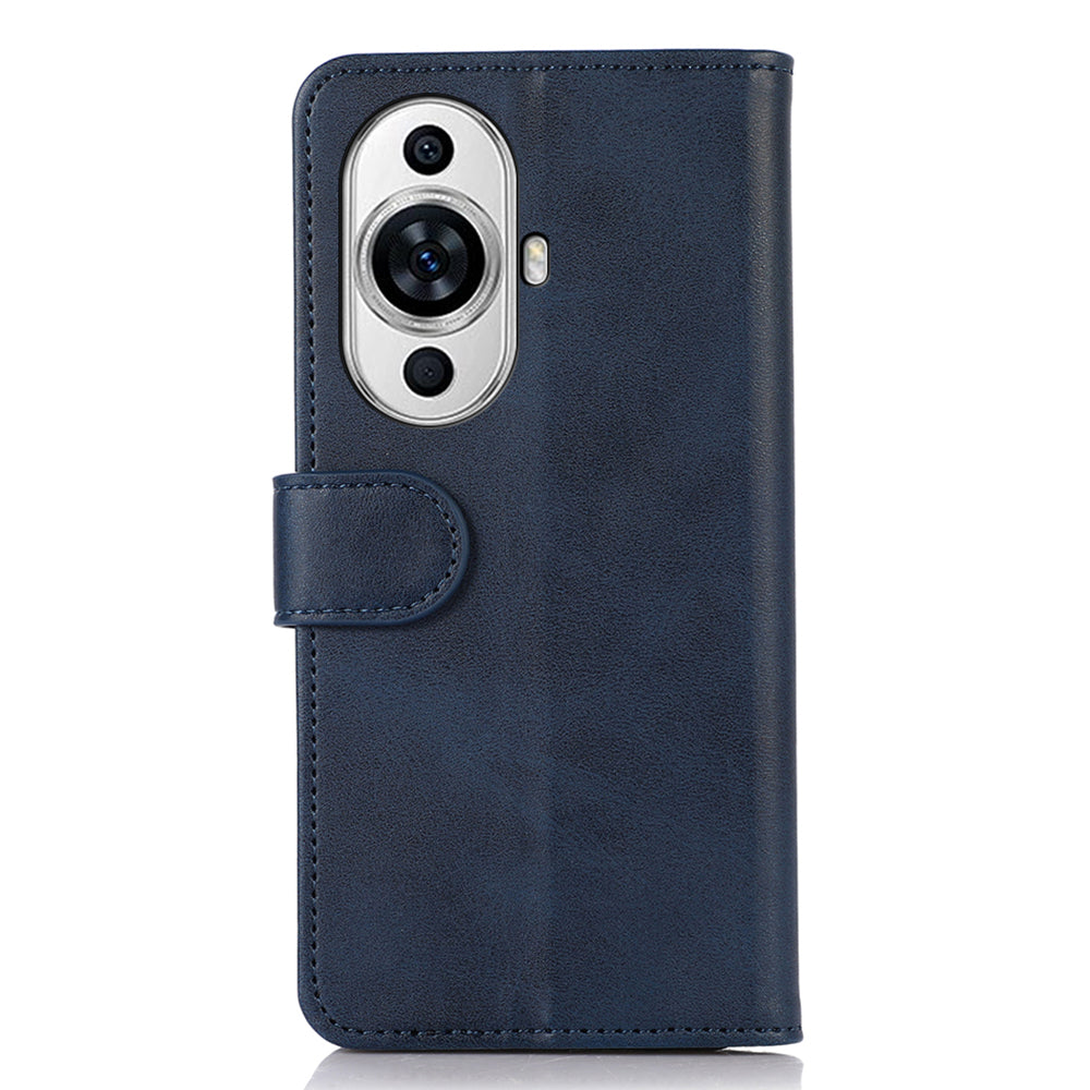For Huawei nova 11 Cell Phone Stand Wallet Case Cowhide Texture PU Leather Phone Cover