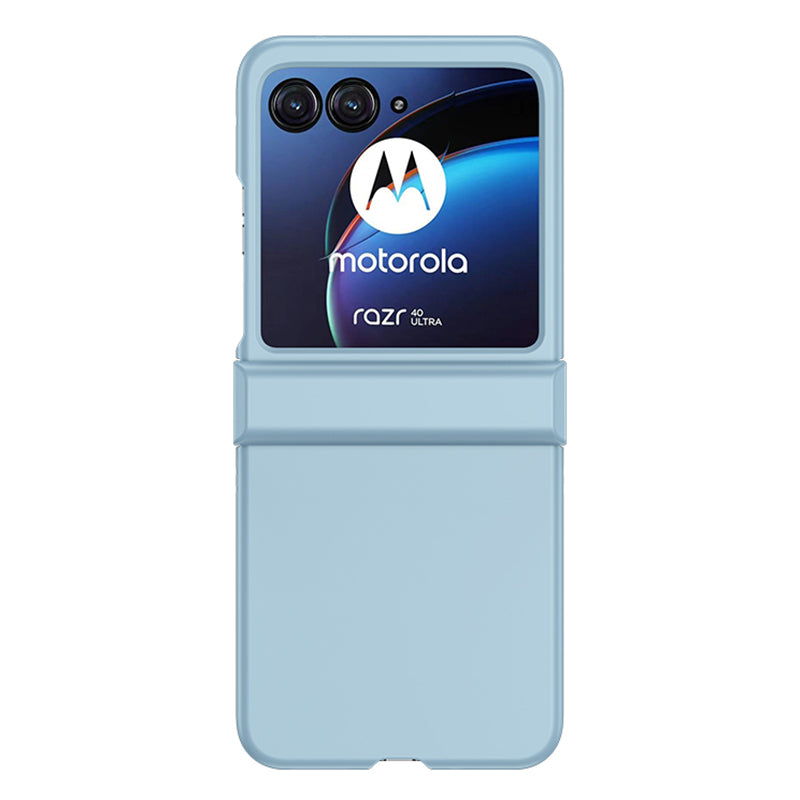 For Motorola Razr 40 Ultra 5G Phone Case Hinge Design PC Cover with Tempered Glass Rear Screen Protector