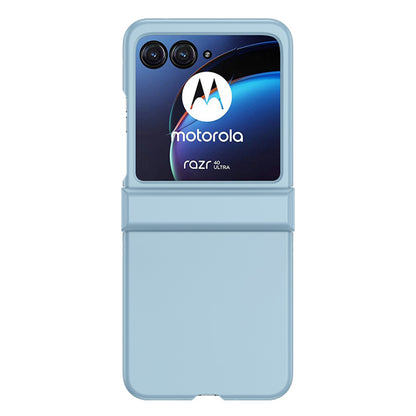 For Motorola Razr 40 Ultra 5G Phone Case Hinge Design PC Cover with Tempered Glass Rear Screen Protector