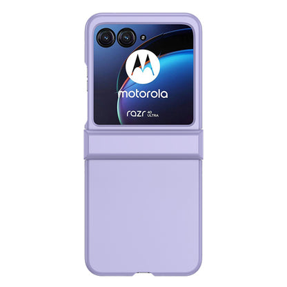 For Motorola Razr 40 Ultra 5G Phone Case Hinge Design PC Cover with Tempered Glass Rear Screen Protector