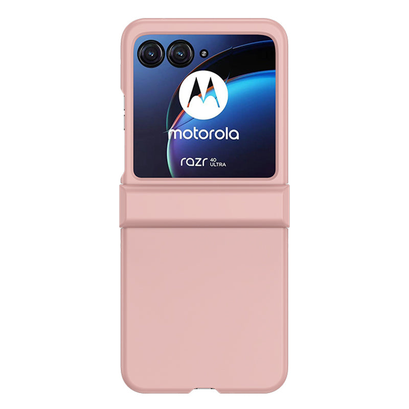For Motorola Razr 40 Ultra 5G Phone Case Hinge Design PC Cover with Tempered Glass Rear Screen Protector