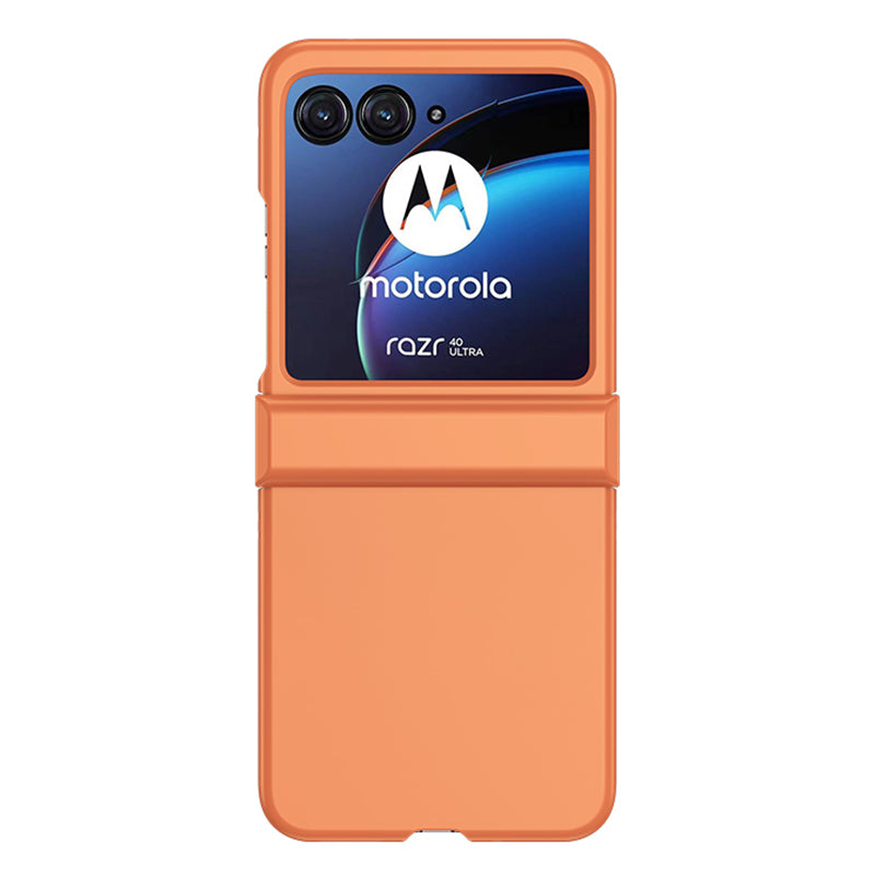 For Motorola Razr 40 Ultra 5G Phone Case Hinge Design PC Cover with Tempered Glass Rear Screen Protector
