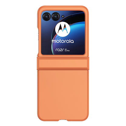 For Motorola Razr 40 Ultra 5G Phone Case Hinge Design PC Cover with Tempered Glass Rear Screen Protector