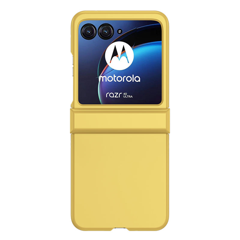 For Motorola Razr 40 Ultra 5G Phone Case Hinge Design PC Cover with Tempered Glass Rear Screen Protector