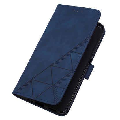 YB Imprinting Series-1 for Samsung Galaxy S23 FE Imprinted PU Leather Phone Case Wallet Stand Cover with Strap