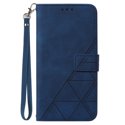 YB Imprinting Series-1 for Samsung Galaxy S23 FE Imprinted PU Leather Phone Case Wallet Stand Cover with Strap