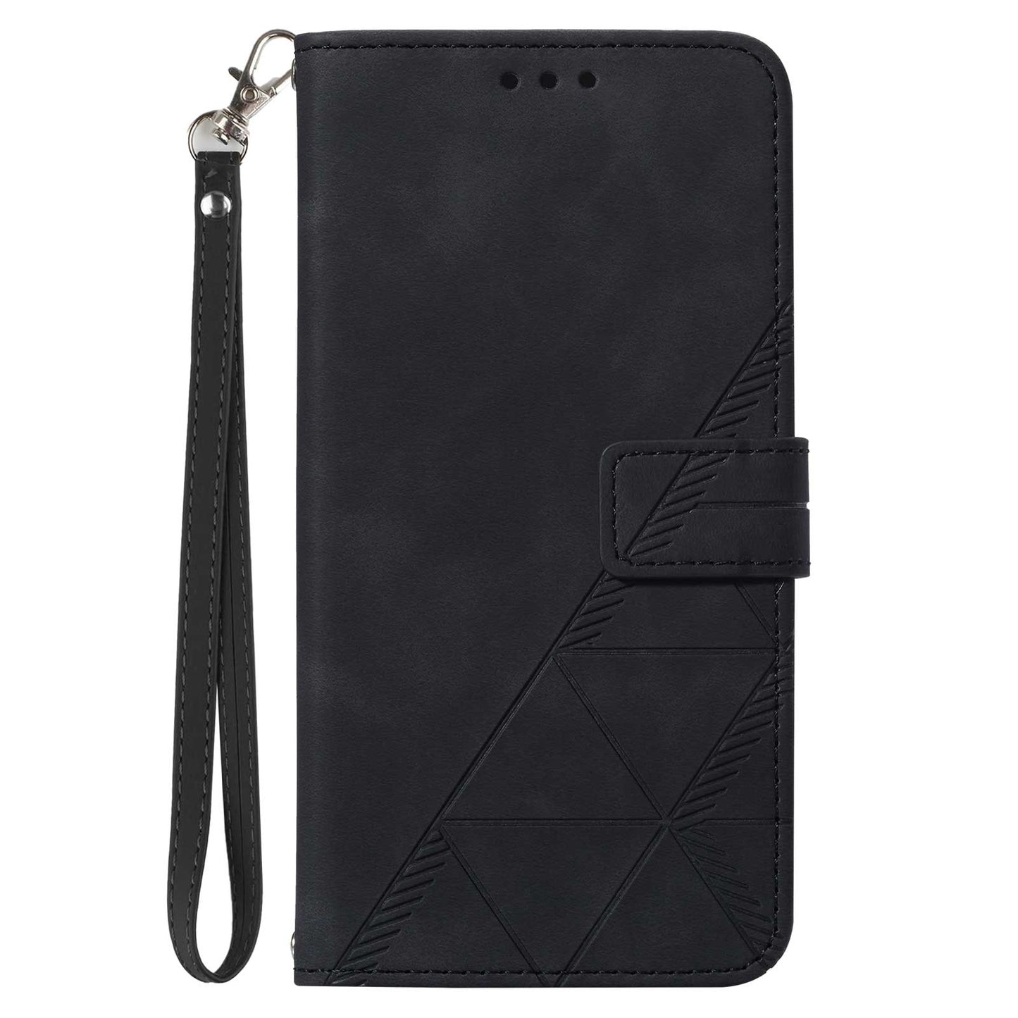 YB Imprinting Series-1 for Samsung Galaxy S23 FE Imprinted PU Leather Phone Case Wallet Stand Cover with Strap