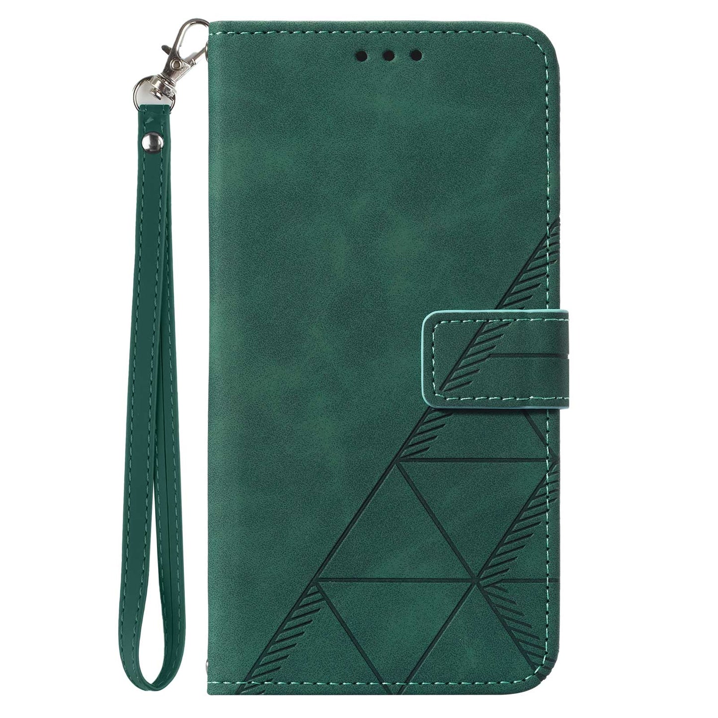 YB Imprinting Series-1 for Samsung Galaxy S23 FE Imprinted PU Leather Phone Case Wallet Stand Cover with Strap