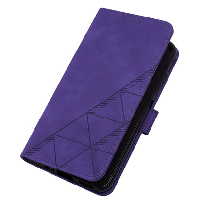 YB Imprinting Series-1 for Samsung Galaxy S23 FE Imprinted PU Leather Phone Case Wallet Stand Cover with Strap