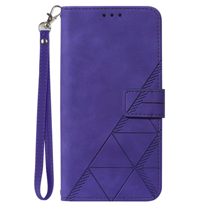 YB Imprinting Series-1 for Samsung Galaxy S23 FE Imprinted PU Leather Phone Case Wallet Stand Cover with Strap