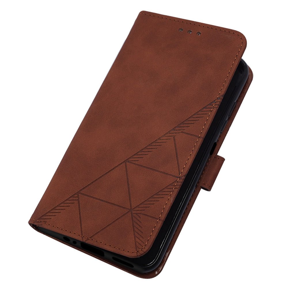 YB Imprinting Series-1 for Samsung Galaxy S23 FE Imprinted PU Leather Phone Case Wallet Stand Cover with Strap