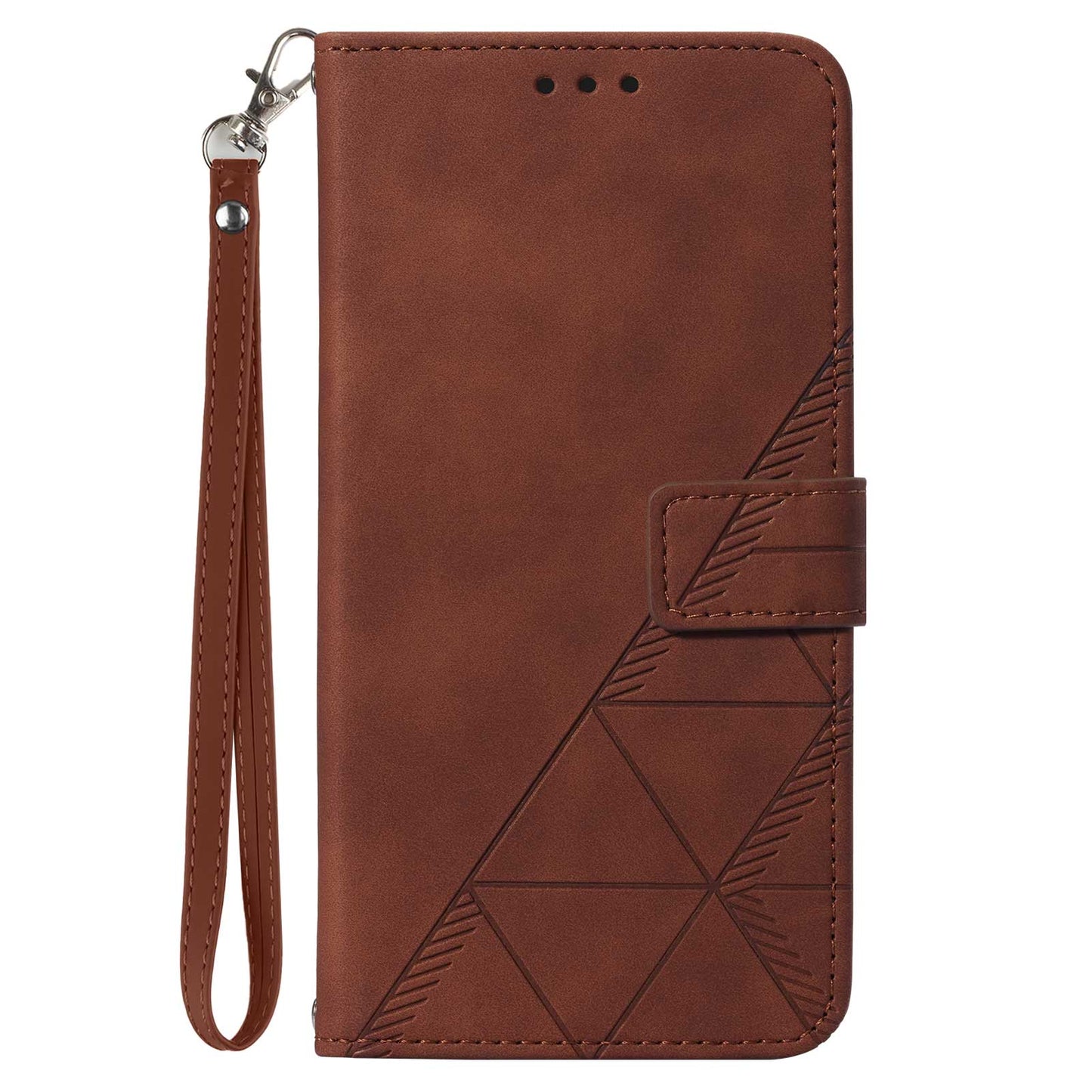 YB Imprinting Series-1 for Samsung Galaxy S23 FE Imprinted PU Leather Phone Case Wallet Stand Cover with Strap