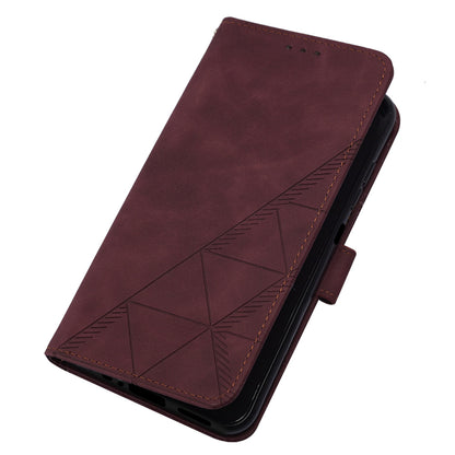 YB Imprinting Series-1 for Samsung Galaxy S23 FE Imprinted PU Leather Phone Case Wallet Stand Cover with Strap