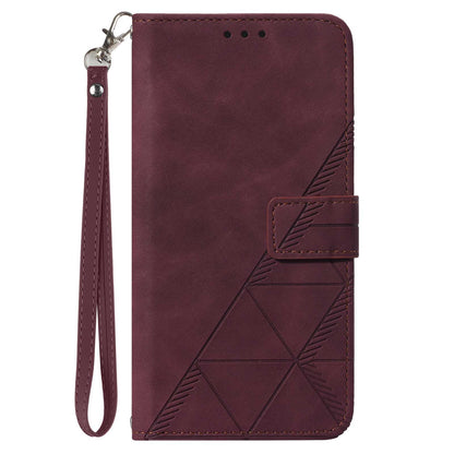 YB Imprinting Series-1 for Samsung Galaxy S23 FE Imprinted PU Leather Phone Case Wallet Stand Cover with Strap