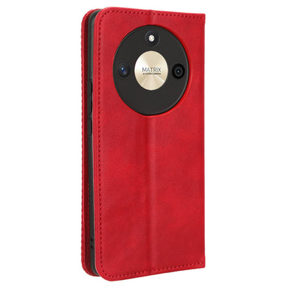 For Honor X50 Magnetic Closing Retro Phone Case PU Leather Cover Stand Wallet Shell