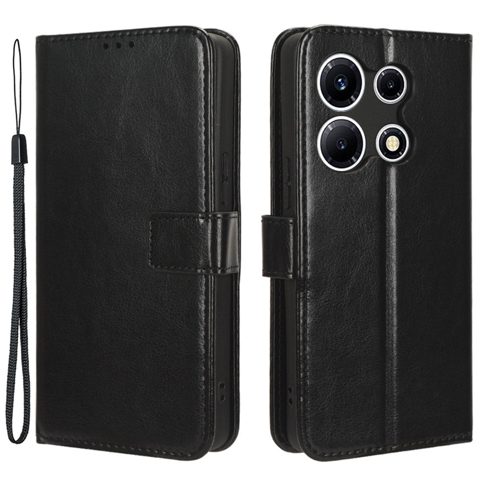 For Infinix Note 30 VIP 5G X6710 Crazy Horse Texture Phone Stand Case PU Leather Wallet Cover