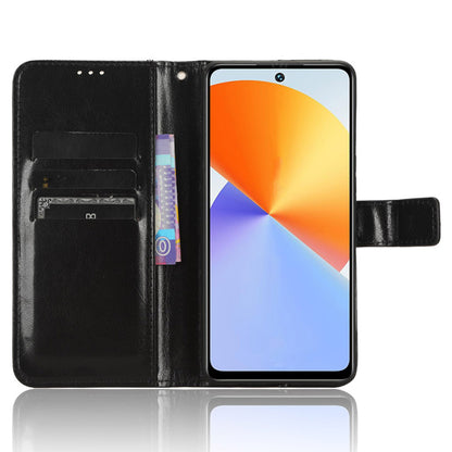 For Infinix Note 30 VIP 5G X6710 Crazy Horse Texture Phone Stand Case PU Leather Wallet Cover