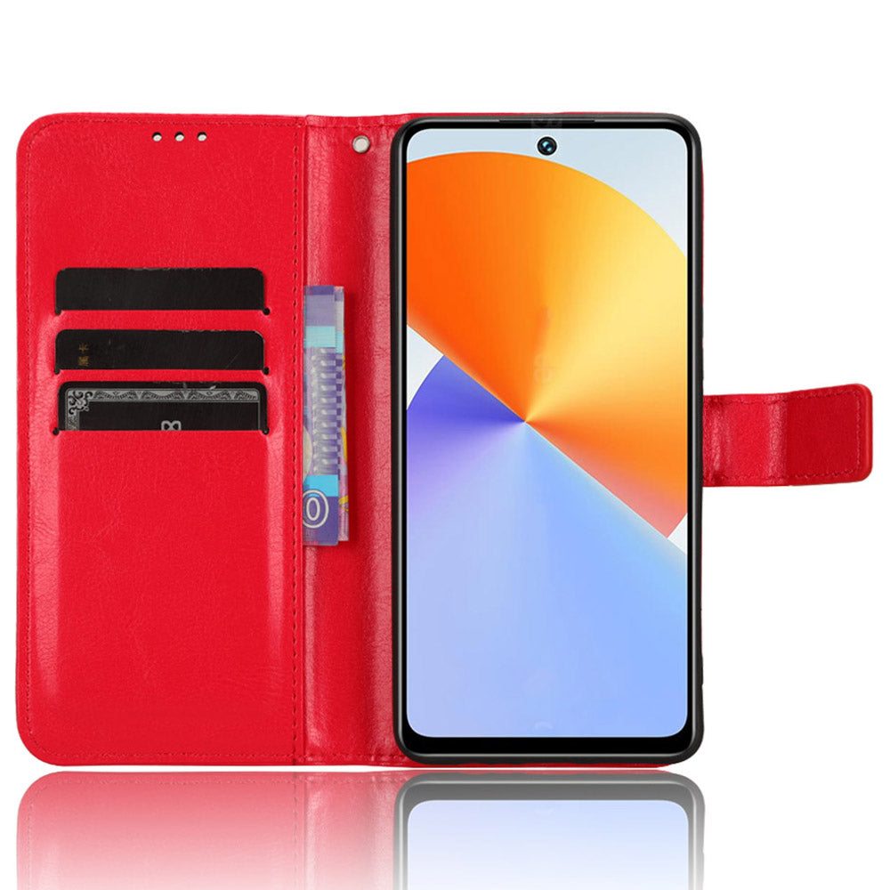 For Infinix Note 30 VIP 5G X6710 Crazy Horse Texture Phone Stand Case PU Leather Wallet Cover