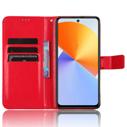 For Infinix Note 30 VIP 5G X6710 Crazy Horse Texture Phone Stand Case PU Leather Wallet Cover