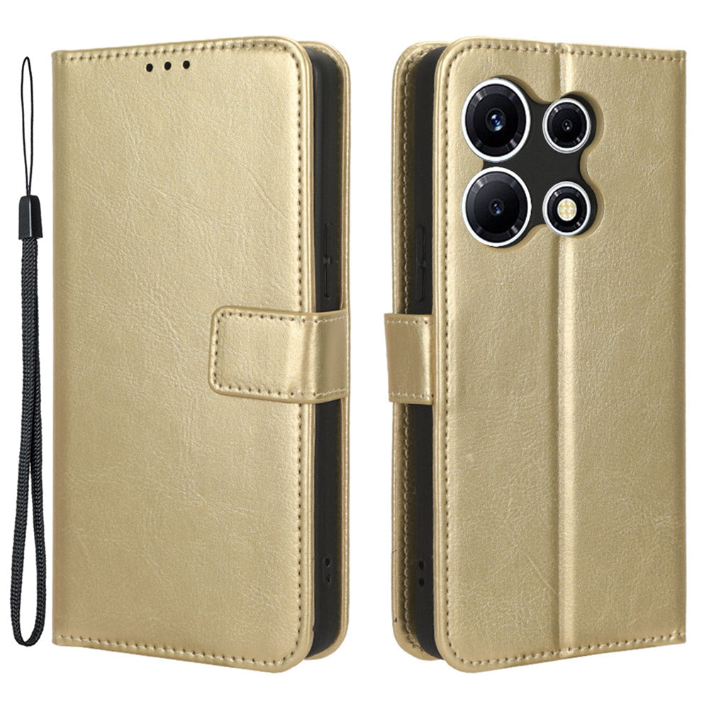 For Infinix Note 30 VIP 5G X6710 Crazy Horse Texture Phone Stand Case PU Leather Wallet Cover